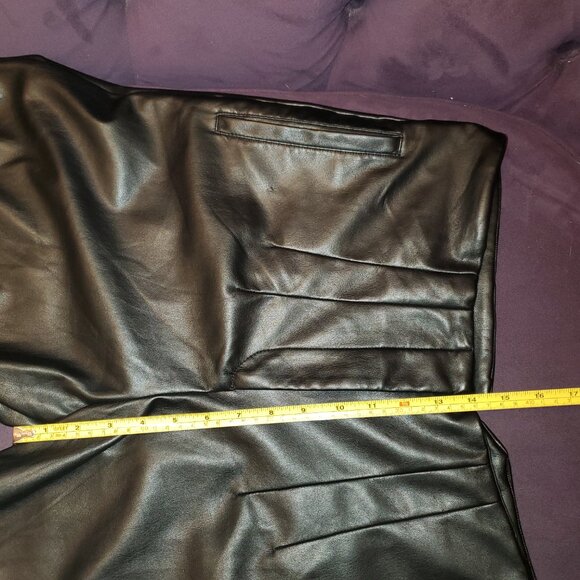 BAGATELLE COLLECTION Sz. XL Black Vegan Leather Pants! Club, Sexy Y2K Party - Picture 12 of 14